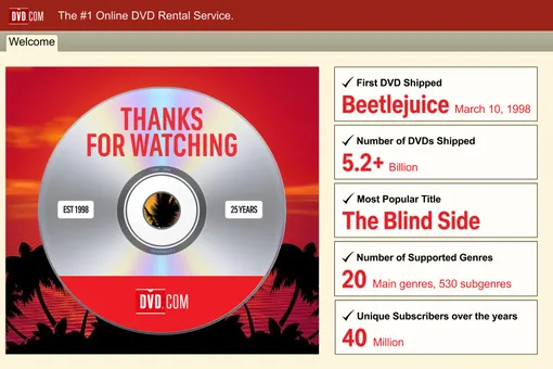 Netflix спустя 25 лет прекратит доставку DVD-дисков