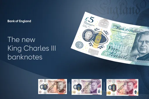 Банк Англии показал банкноты с изображением Карла III
