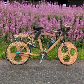 Студент из Эфиопии проехал на деревянном велосипеде всю Великобританию