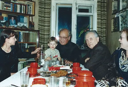 Екатерина Максимова, Валентин Толстых, Александр Зиновьев, Ольга Зиновьева. Москва, 1999 год