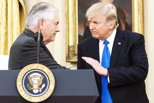 Рекс Тилерсон и Дональд Трамп