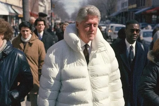 Тренд с пуховиками Balenciaga добрался до президентов. Нейросеть одела политиков в объемные белые пуховики