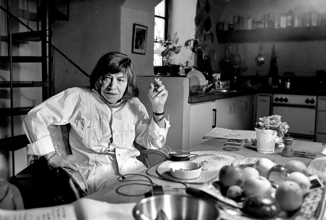 The Writer Patricia Highsmith (USA) Here At His Home In Aurigeno (Locarno, Switzerland) In June 1985