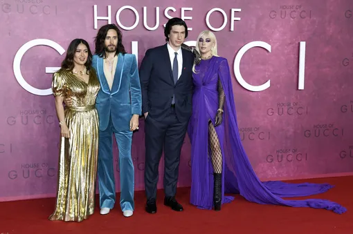 Salma Hayek, Jared Leto, Adam Driver And Lady Gaga (Stefani Germanotta) At The «House Of Gucci» UK Film Premiere, Odeon Luxe Leicester Square, Leicester Square, On Tuesday 09 November 2021 In London, England, UK. CAP/CAN КРЕДИТ