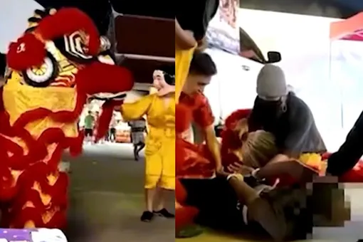 В Таиланде полицейские танцевали на ярмарке в костюме льва ради поимки вора В Таиланде полицейские танцевали на ярмарке в костюме льва ради поимки вора