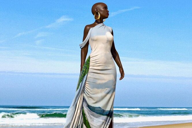 Дизайнер из Конго показала, какими могут быть модные показы будущего. Вместо моделей — 3D-одежда, которая «ходит» по подиуму