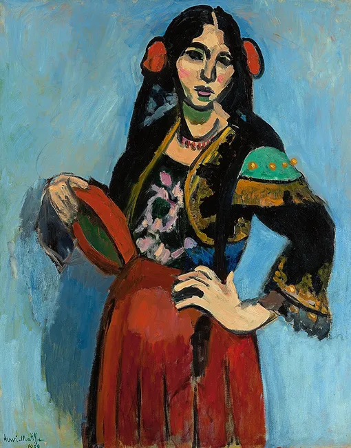 Анри Матисс, «Испанка с бубном», 1909 Анри Матисс, «Испанка с бубном», 1909