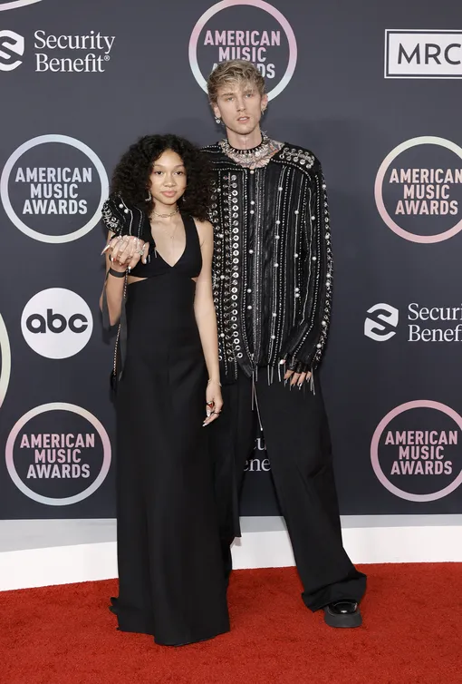 Casie Colson Baker and Machine Gun Kelly attend the 2021 American Music Awards at Microsoft Theater on November 21, 2021 in Los Angeles, California. (Photo by )