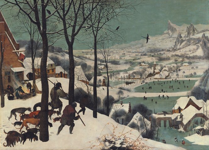 Питер Брейгель, «Охотники на снегу» (1565) Питер Брейгель, «Охотники на снегу» (1565)