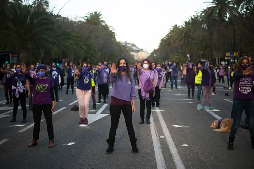 Перформанс против сексуального насилия в Малаге, Испания