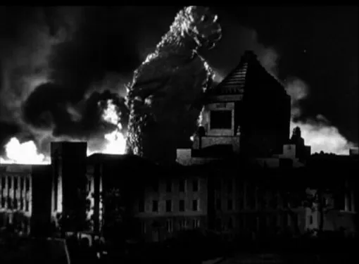 Кадр из фильма «Годзилла», 1954