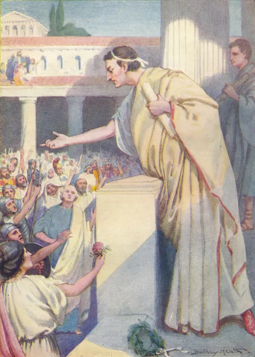 Цицерон произносит речь против Катилины