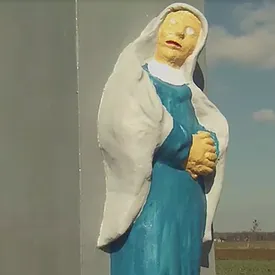 Жители польской деревни возмущены неудачной «реставрацией» статуи Девы Марии — некоторые говорят, что теперь она больше «похожа на Барта Симпсона»
