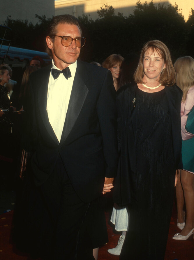 BURBANK, CA — JUNE 02: Actor Harrison Ford And Melissa Mathison Attend Warner Bros. Studio Rededication Event At Warner Bros. Studios On June 2, 1990 In Burbank, California. Photo By