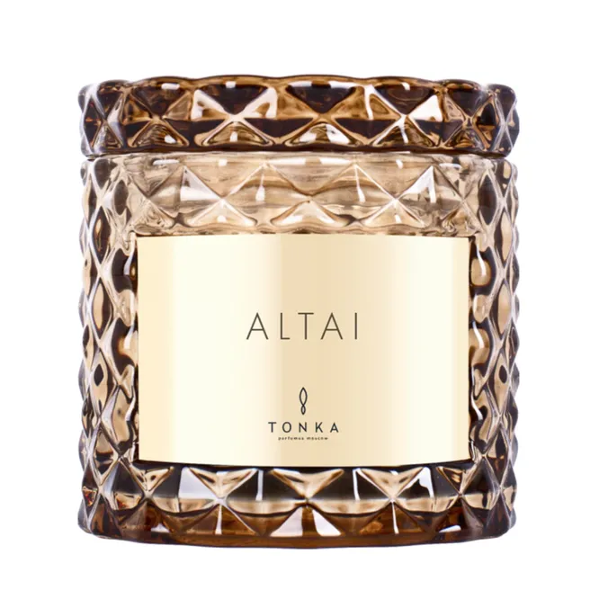 Ароматическая свеча Altai c запахом хвои и меда, Tonka Perfumes Moscow