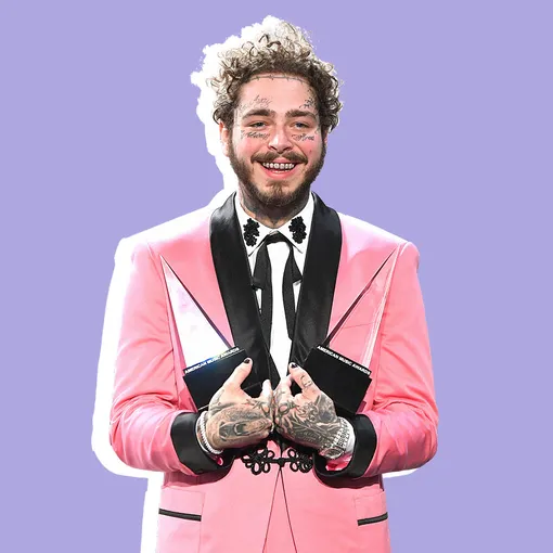 Post Malone на церемонии American Music Awards в Лос-Анджелесе, октябрь 2018