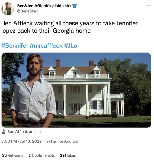 «Вот так Бен Аффлек все эти годы ждал, когда сможет вернуть Дженнифер Лопес в их дом в Джорджии»
