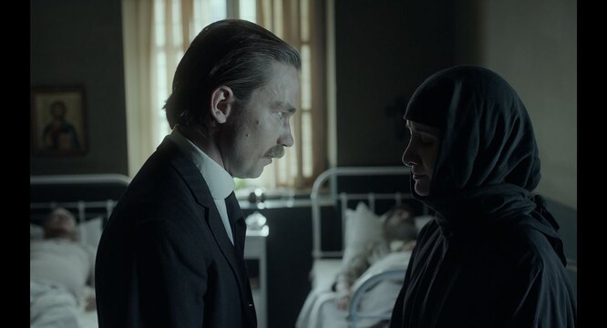 Кадр из фильма «Человек божий» (режиссер Елена Попович) Кадр из фильма «Человек божий» (режиссер — Елена попович).