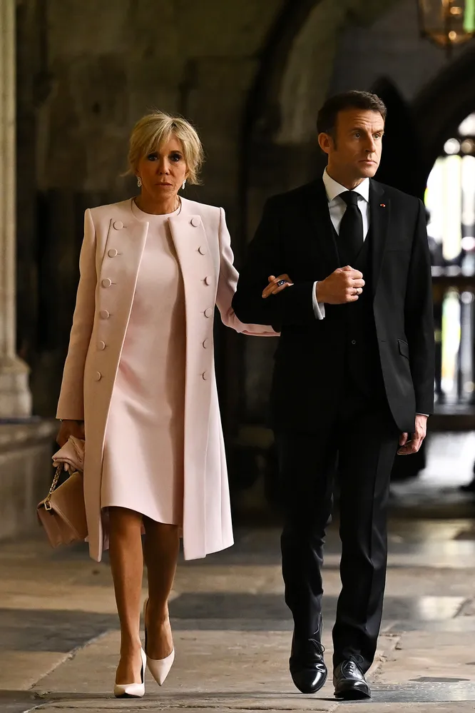 Президент Франции Эммануэль Макрон с женой Бриджит