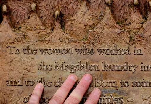 A general view of a plaque dedicated to Magdalane Laundry survivors in St Stephens Green in Dublin. (Photo by Niall Carson/PA Images via Getty Images)