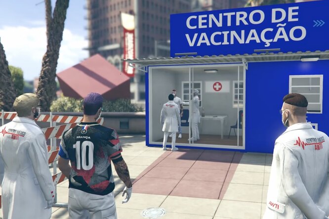 Pfizer «привила» бразильских геймеров и их персонажей в GTA V, чтобы привлечь внимание к вакцинации Pfizer «привила» бразильских геймеров и их персонажей в GTA V, чтобы привлечь внимание к вакцинации