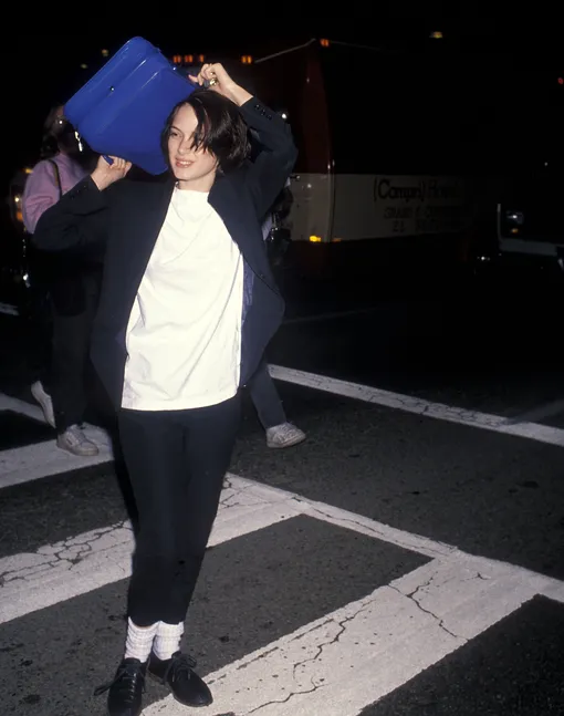 LOS ANGELES — JUNE 14: Actress Winona Ryder on June 14, 1990 arrives at the Los Angeles International Airport in Los Angeles, California. (Photo by )