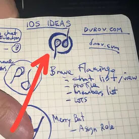 Павел Дуров поделился наброском логотипа для своей программы донорства спермы