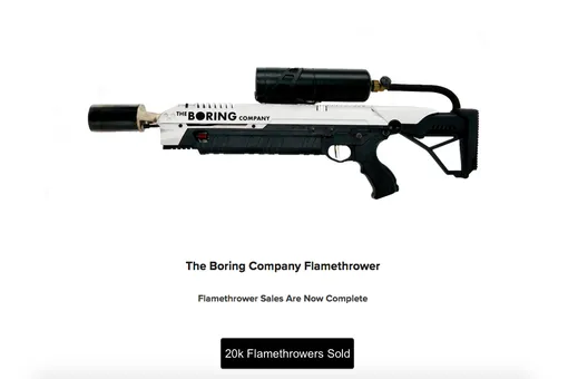 «Самые безопасные огнеметы в мире» Илона Маска раскупили за четыре дня