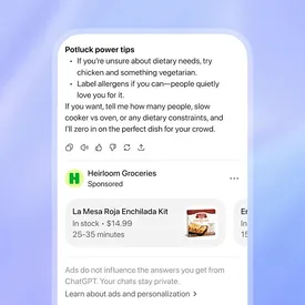 В ChatGPT начала появляться реклама