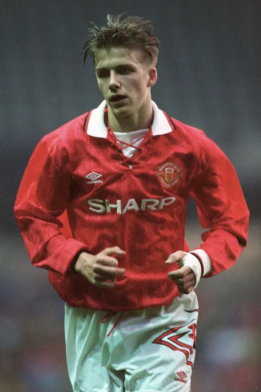 18-летний Дэвид играет в составе Manchester United, апрель 1993