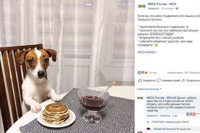 Российскую IKEA обвинили в сексизме за пост в Facebook*