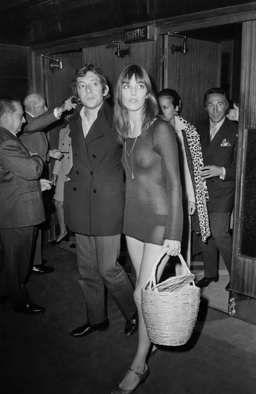 Serge Gainsbourg et Jane Birkin à la 1ère du film 'Slogan' à Paris le 28 aout 1969, France. (Photo by )