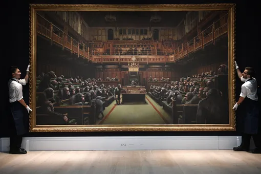 Картину Бэнкси продали на Sotheby's за $12 миллионов. Это новый рекорд для художника