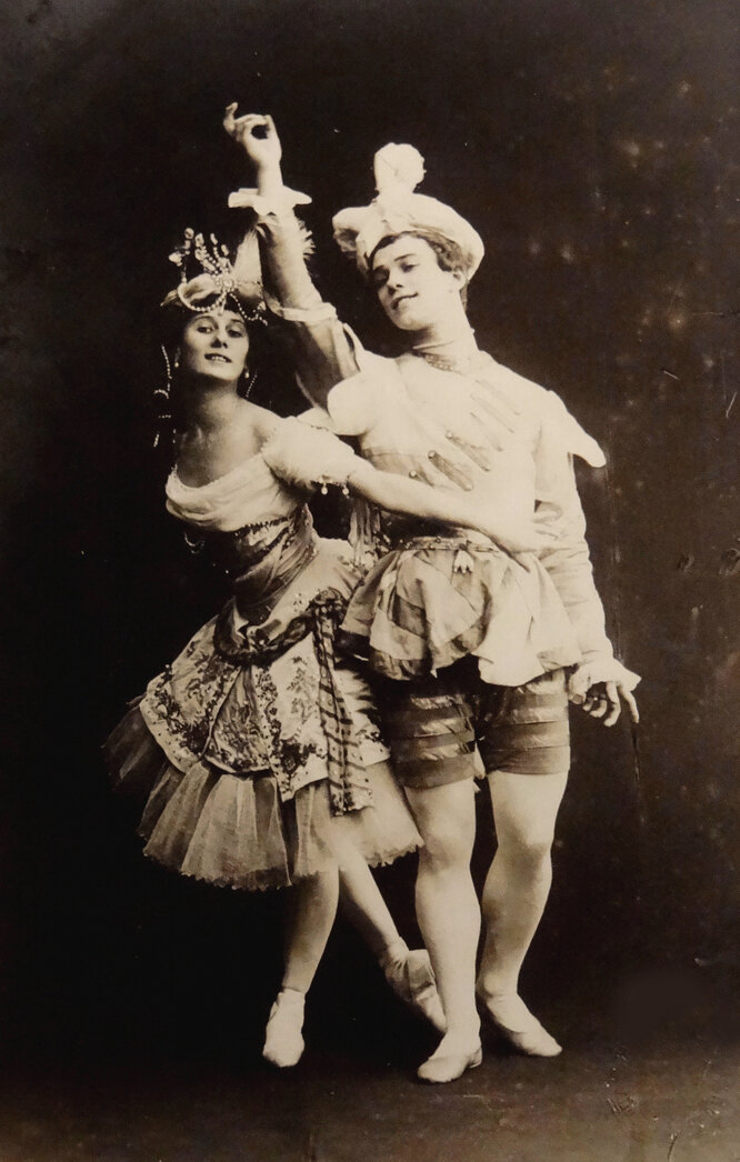 Анна Павлова и Вацлав Нижинский в балете «Павильон Армиды», 1907 год