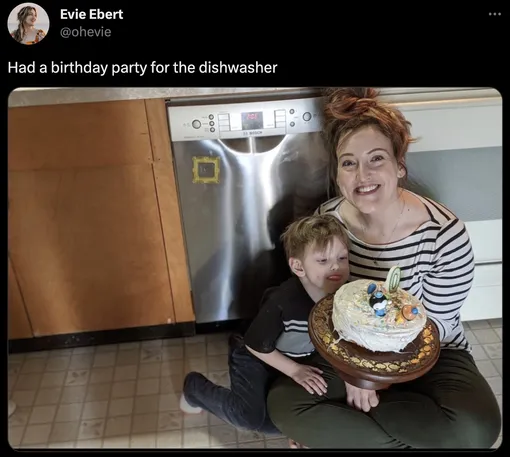 «Мы устроили вечеринку по случаю Дня рождения посудомоечной машины»