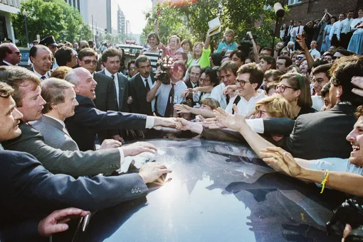 Горбачев во время встречи с жителями Вашингтона, 1 июня 1990 года