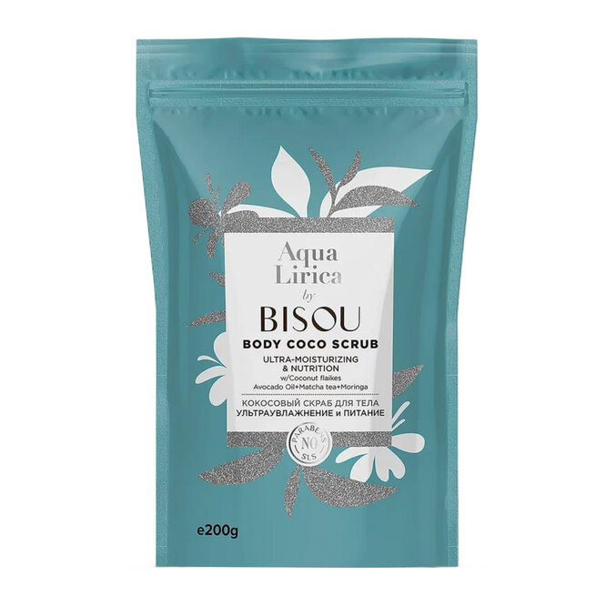 Кокосовый скраб для тела, Aqua Lirica by Bisou