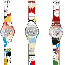 Матрешки, японские комиксы или графика: часы Swatch теперь можно напечатать на принтере, выбрав один из паттернов