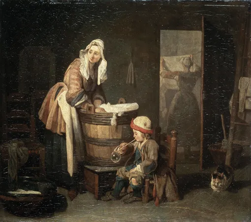 Жан-Батист Шарден, «Стирка», 1730 Жан-Батист Шарден, «Стирка», 1730