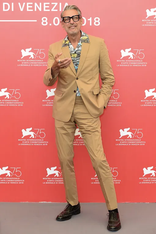 Джефф Голдблюм на фотоколле фильма The Mountain на 75 Венецианском кинофестивале