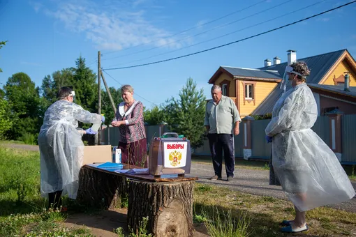 Как выглядит голосование по поправкам в Конституцию в деревне Турово, Владимирская област