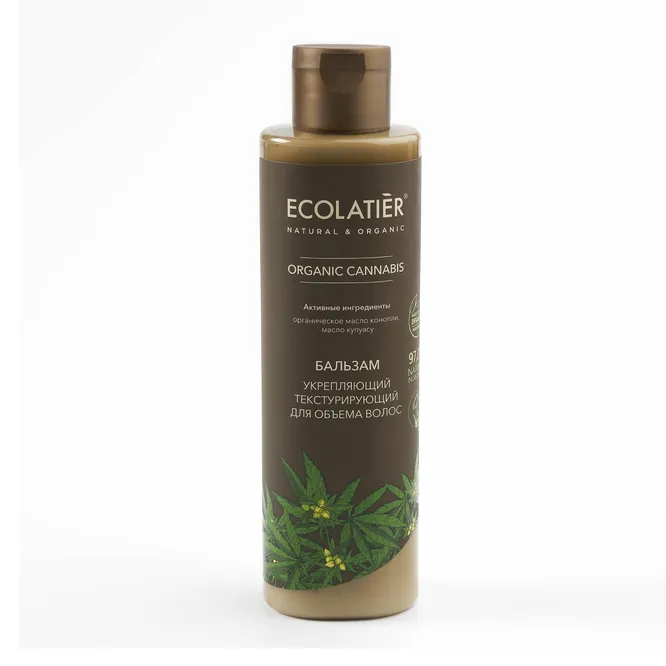 Укрепляющий и текстурирующий бальзам для волос Organic Cannabis, Ecolatier