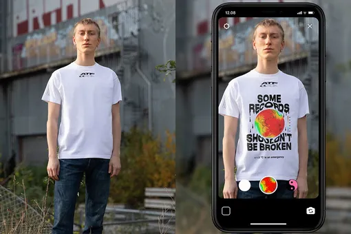 Модный бренд Carlings выпустил интерактивную футболку — в дополненной реальности на ней можно менять рисунок