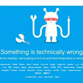 В работе Twitter произошел масштабный сбой
