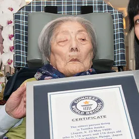 В Японии умерла 116-летняя Томико Итооки. Она была признана самым старым человеком в мире