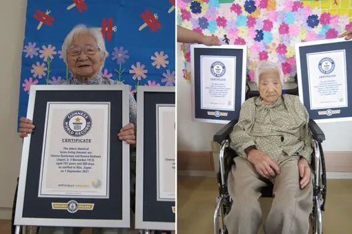 107-летних сестер из Японии признали самыми пожилыми близнецами в мире