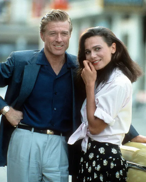 Роберт Рэдфорд и Лена Олин на съемках фильма «Гавана», 1990