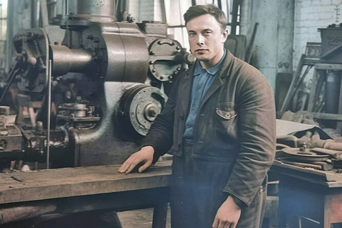 Нейросеть Midjourney v5 превратила Илона Маска в советского инженера