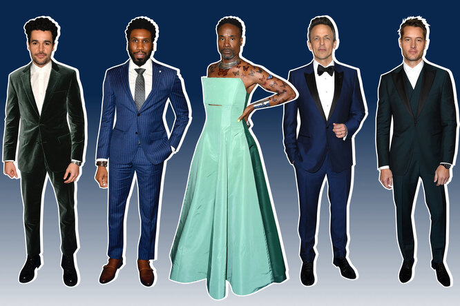 Много бархата и новое платье Билли Портера: лучшие мужские выходы красной дорожки Critics’ Choice Awards