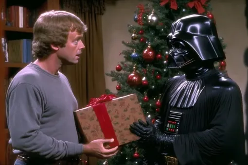 Представьте «Звездные войны» как ситком 80-х: нейросеть создала трагикомедийную рождественскую историю про Дарта Вейдера
